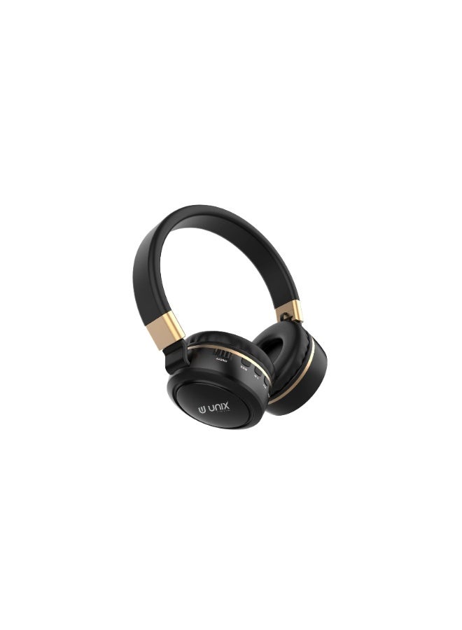 يونيكس سماعات Unix Elite 9 اللاسلكية بتقنية البلوتوث | اتصال Bluetooth 5.0 | مشغلات صوتية 40 مم مع وقت تشغيل يصل إلى 12 ساعة | تصميم فوق الأذن مع هيكل قابل للطي | دعم بطاقة TF وميكروفون مدمج - Image 1